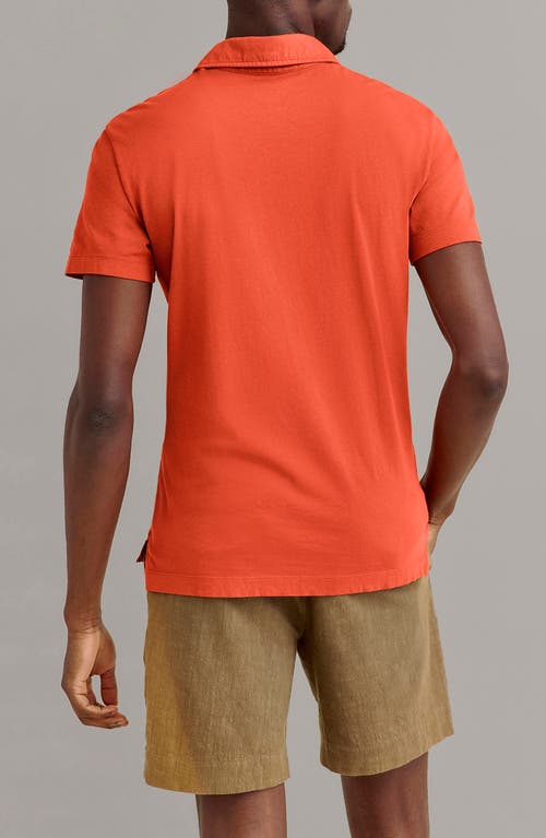 Billy Reid Pensacola Organic Cotton Polo In Brown