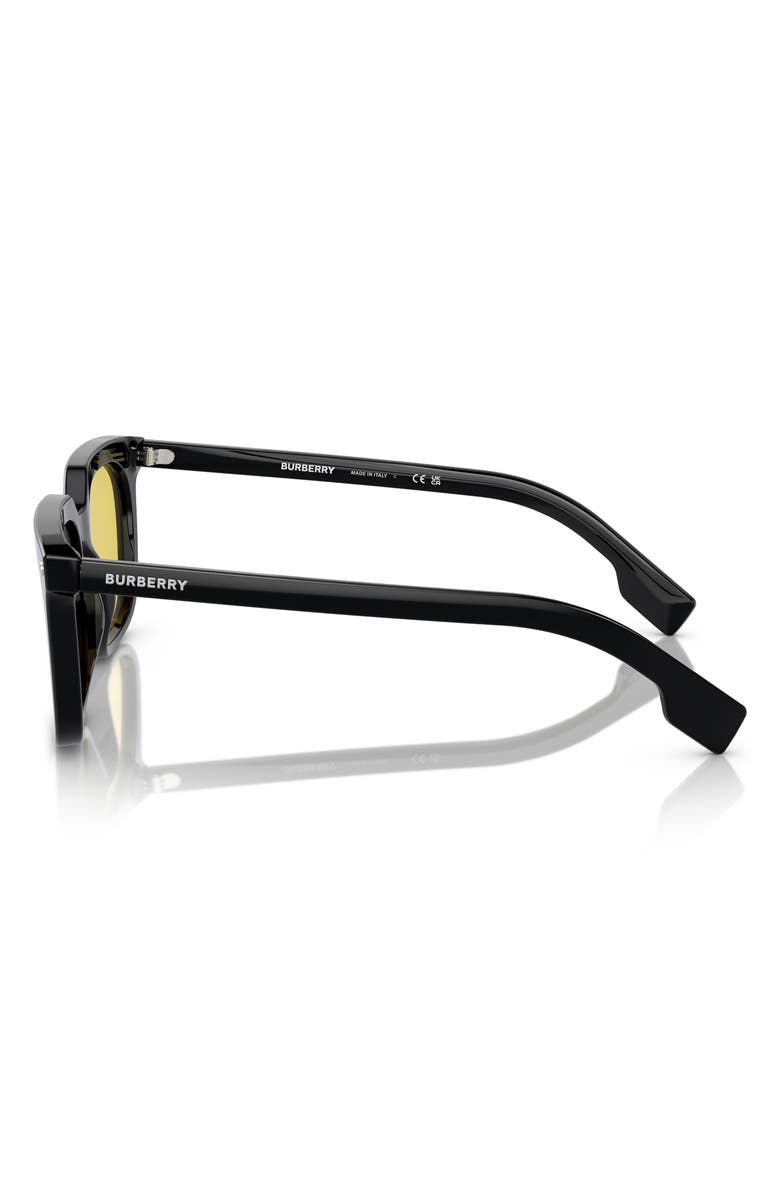 Burberry 56mm Square Sunglasses, Alternate, color, Black/ Yellow