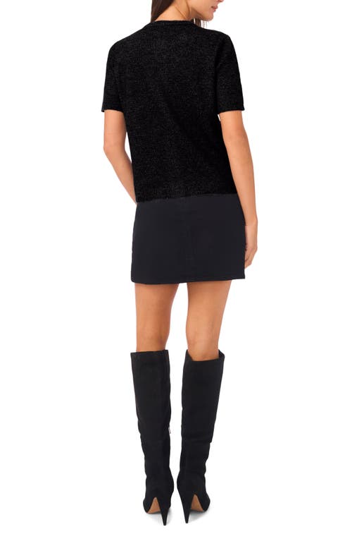 Vince Camuto Short Sleeve Cardigan In Black