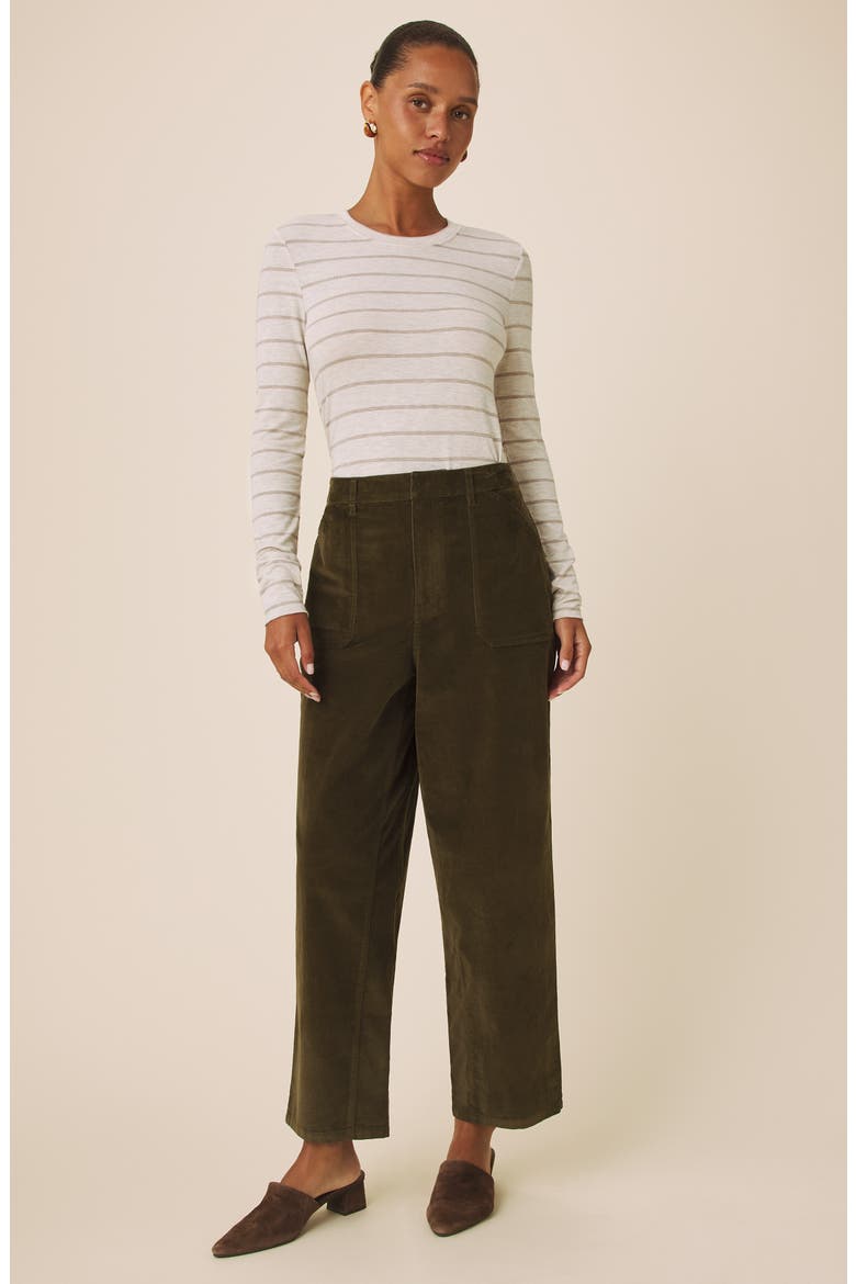 Marissa Stretch Cotton Corduroy Pants, Alternate, color, GREEN SPRUCE