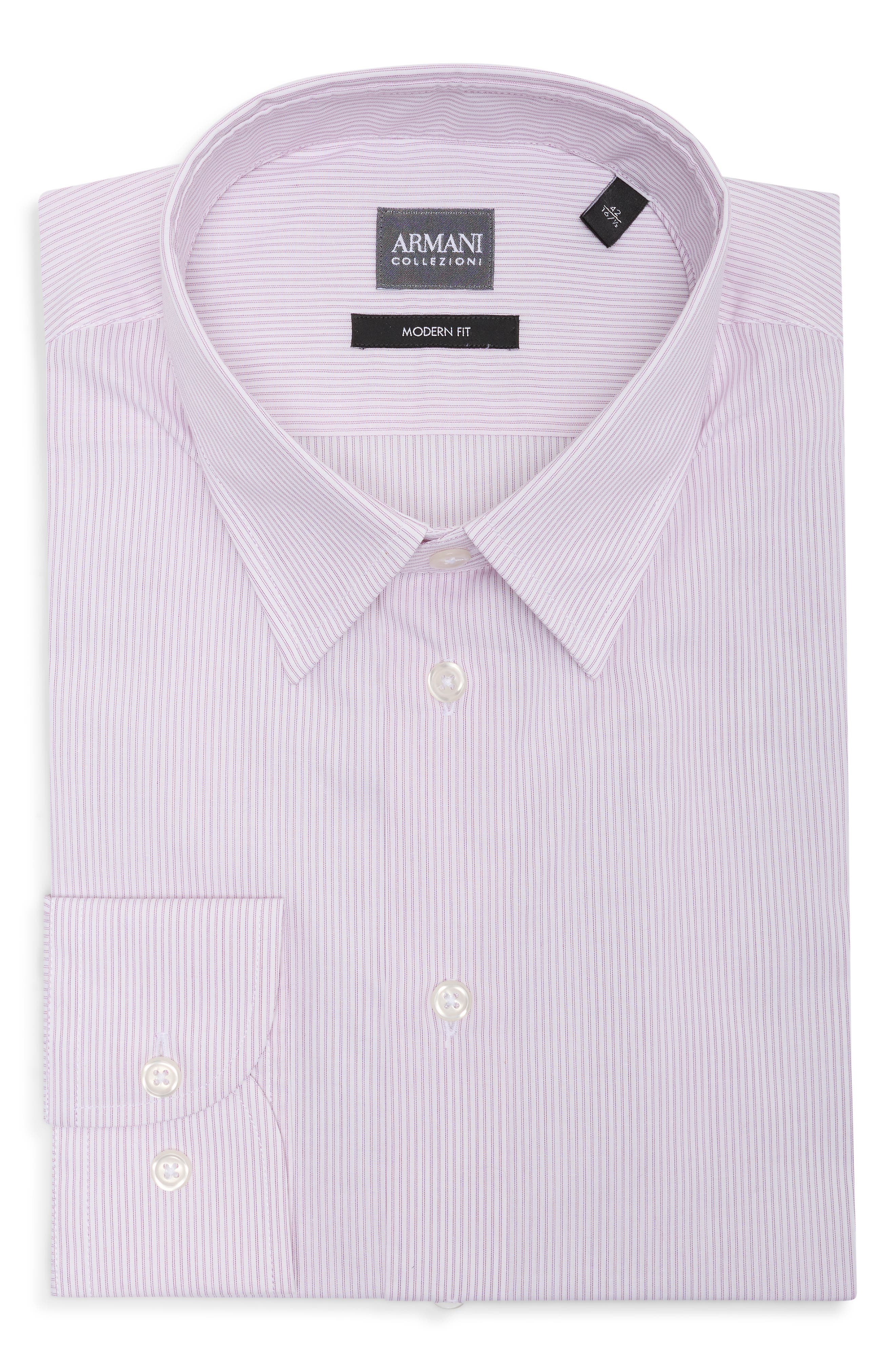 Striped Cotton Dress Shirt