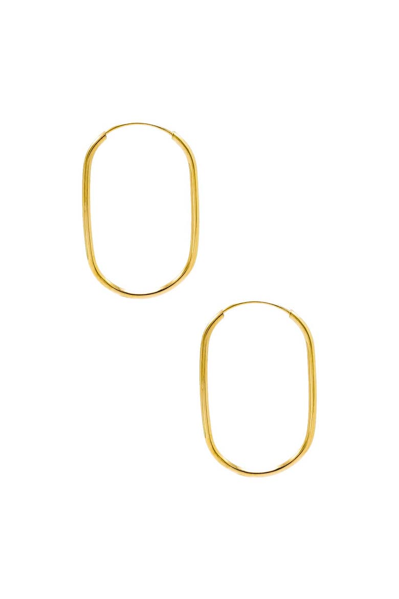 Solid Endless Oval Shape Hoop Earring 14K, Alternate, color, 14K Gold - 29MM