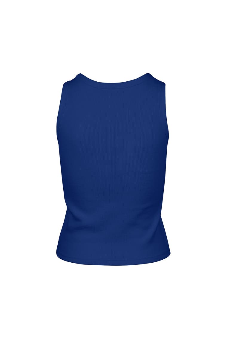 Women's '47  Royal Los Angeles Rams Cropped Straight Cut Ribbed Baby Tank Top, Alternate, color, Royal