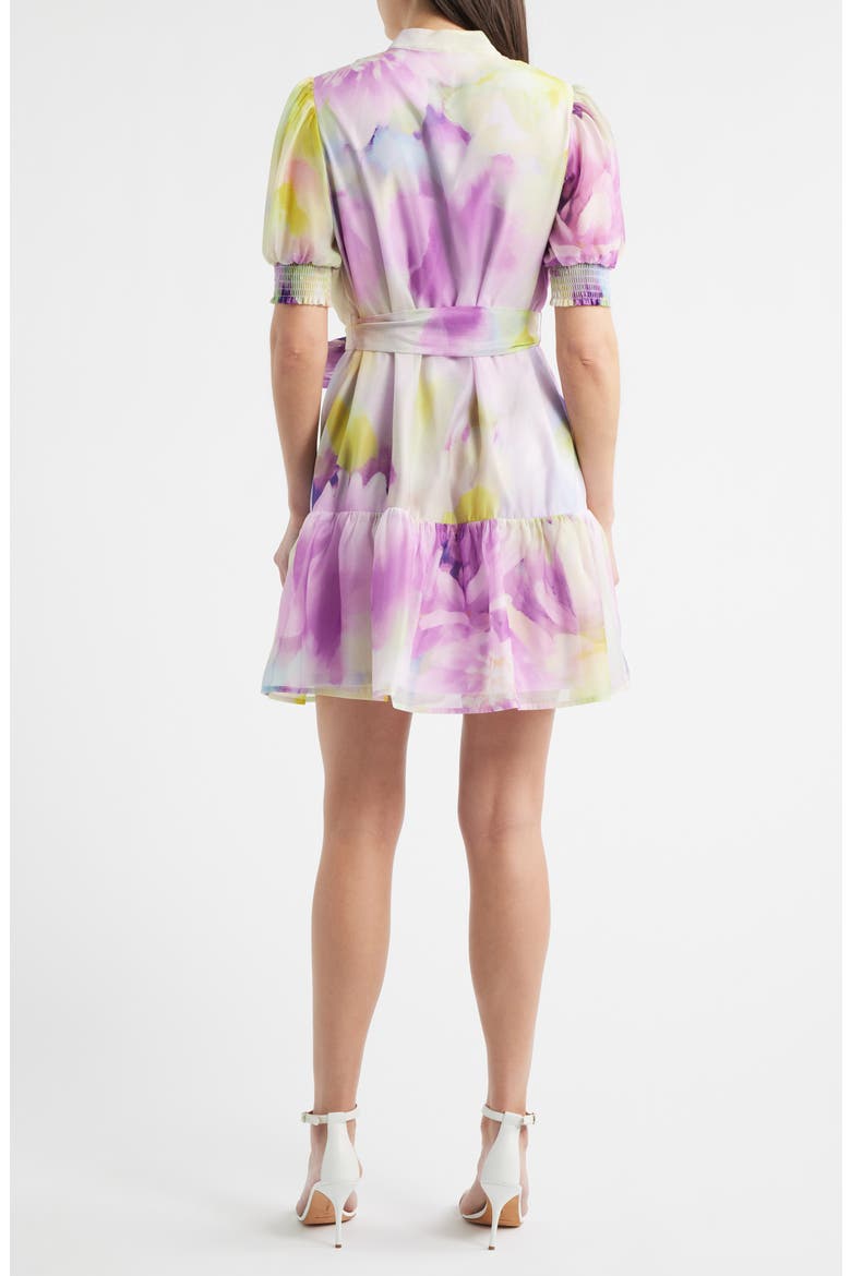 Floral Print Minidress, Alternate, color, PASTEL LILAC MULTI