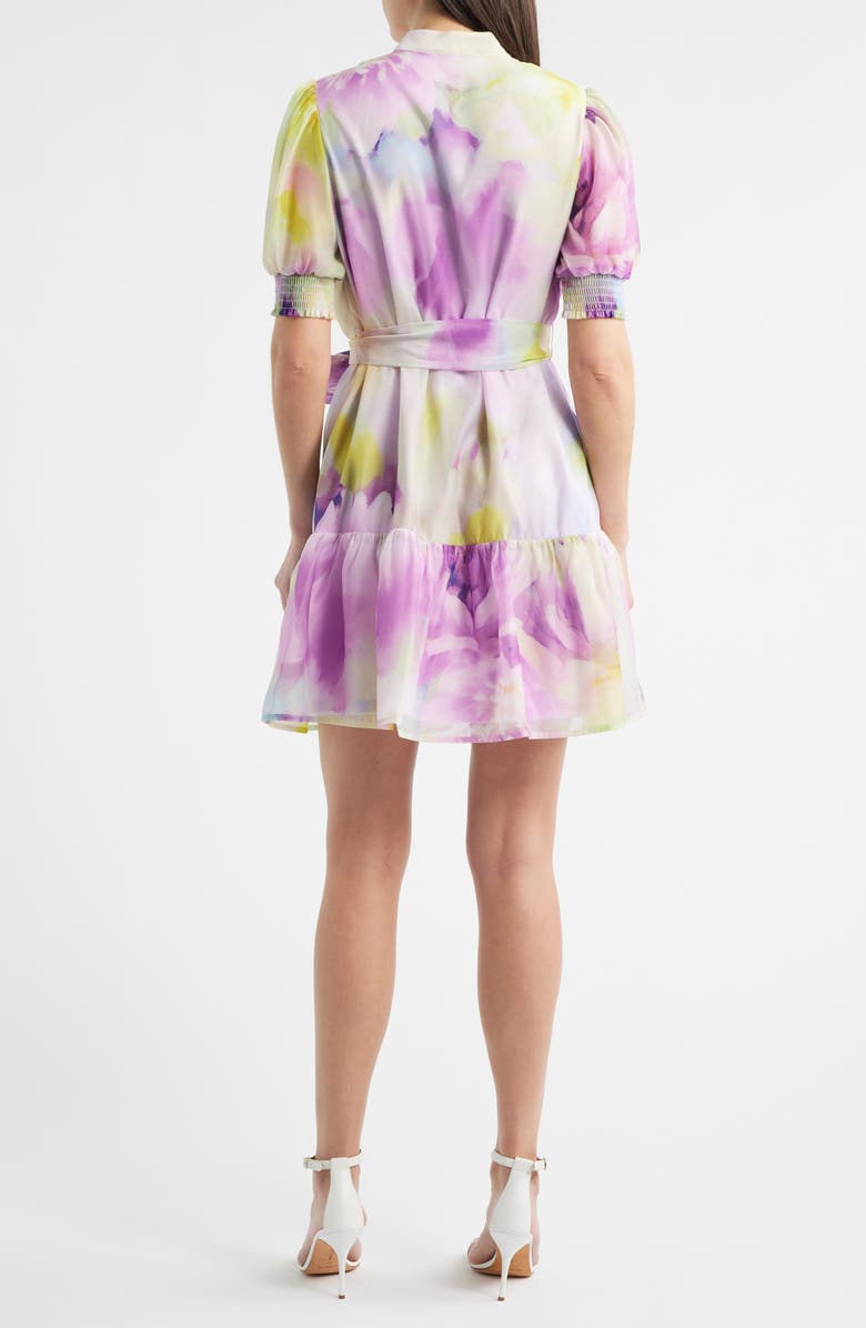 Anne Klein Floral Print Minidress, Alternate, color, 