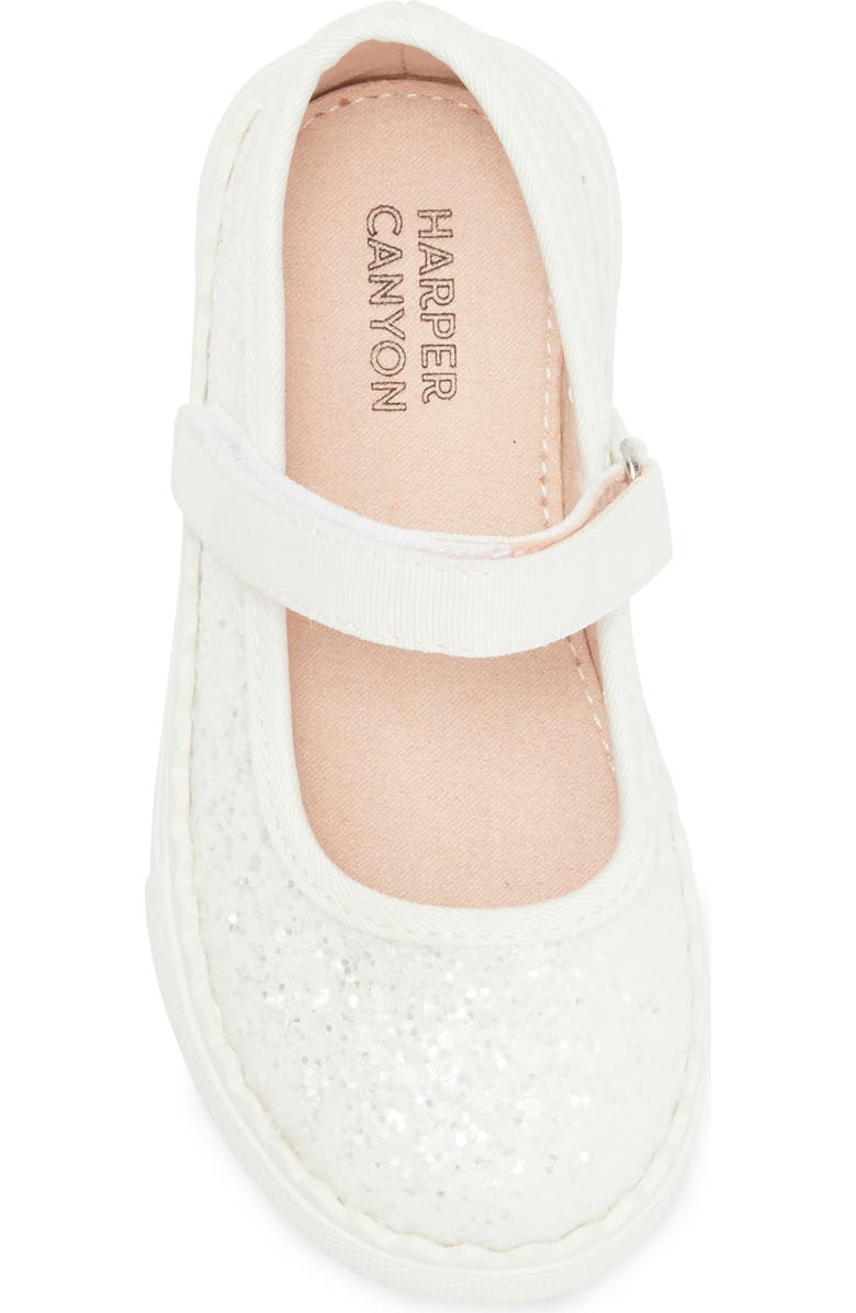 Harper Canyon Kids' Pearlla Play Glitter Sneaker, Alternate, color, White Glitter