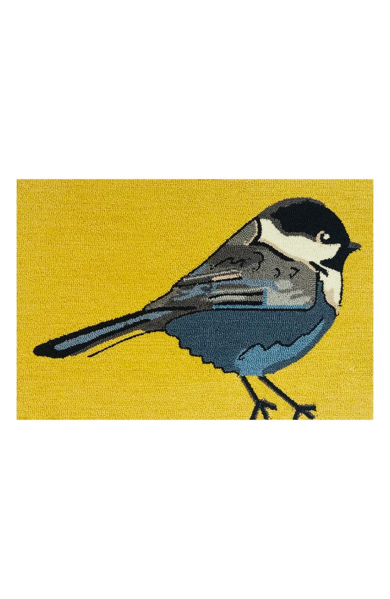 R16 HOME Chickadee Doormat, Main, color, Yellow/ Blue Moon