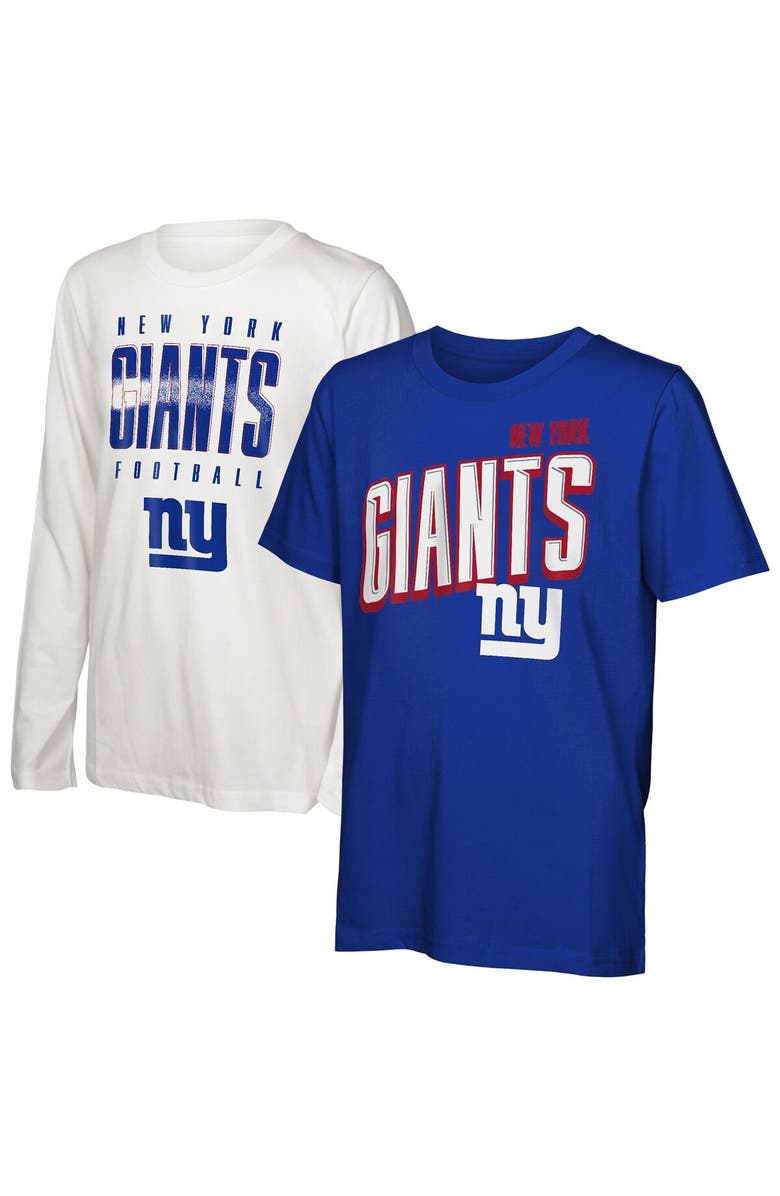 Outerstuff Youth Outerstuff New York Giants The Mix Combo T-Shirt Set, Main, color, Royal
