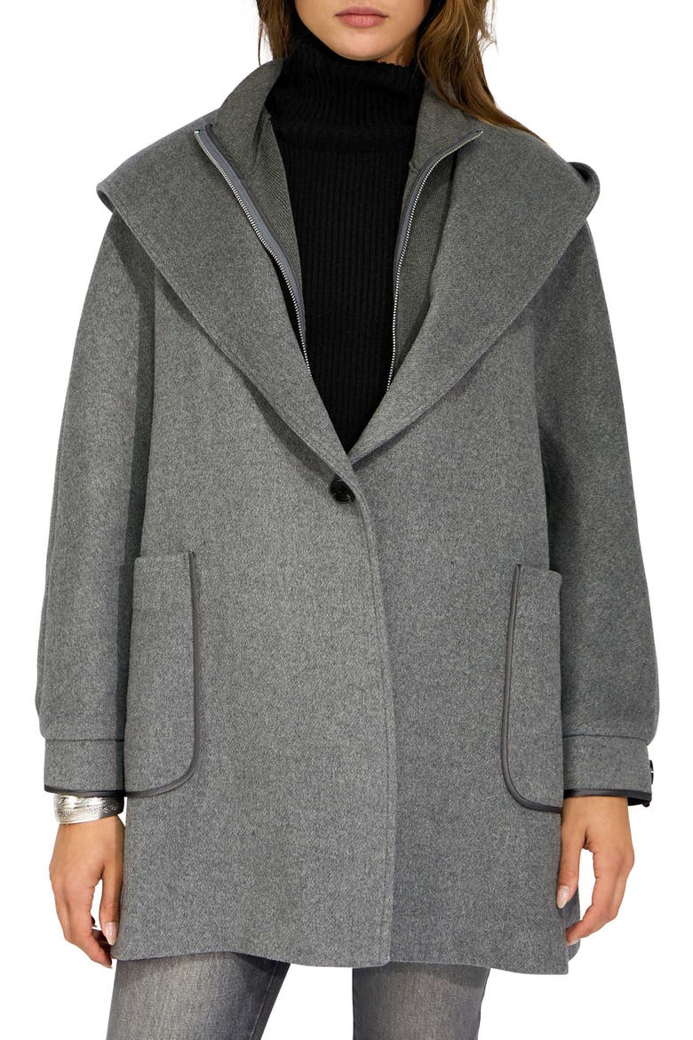 Next to You Wool Blend Coat, Alternate, color, GREY