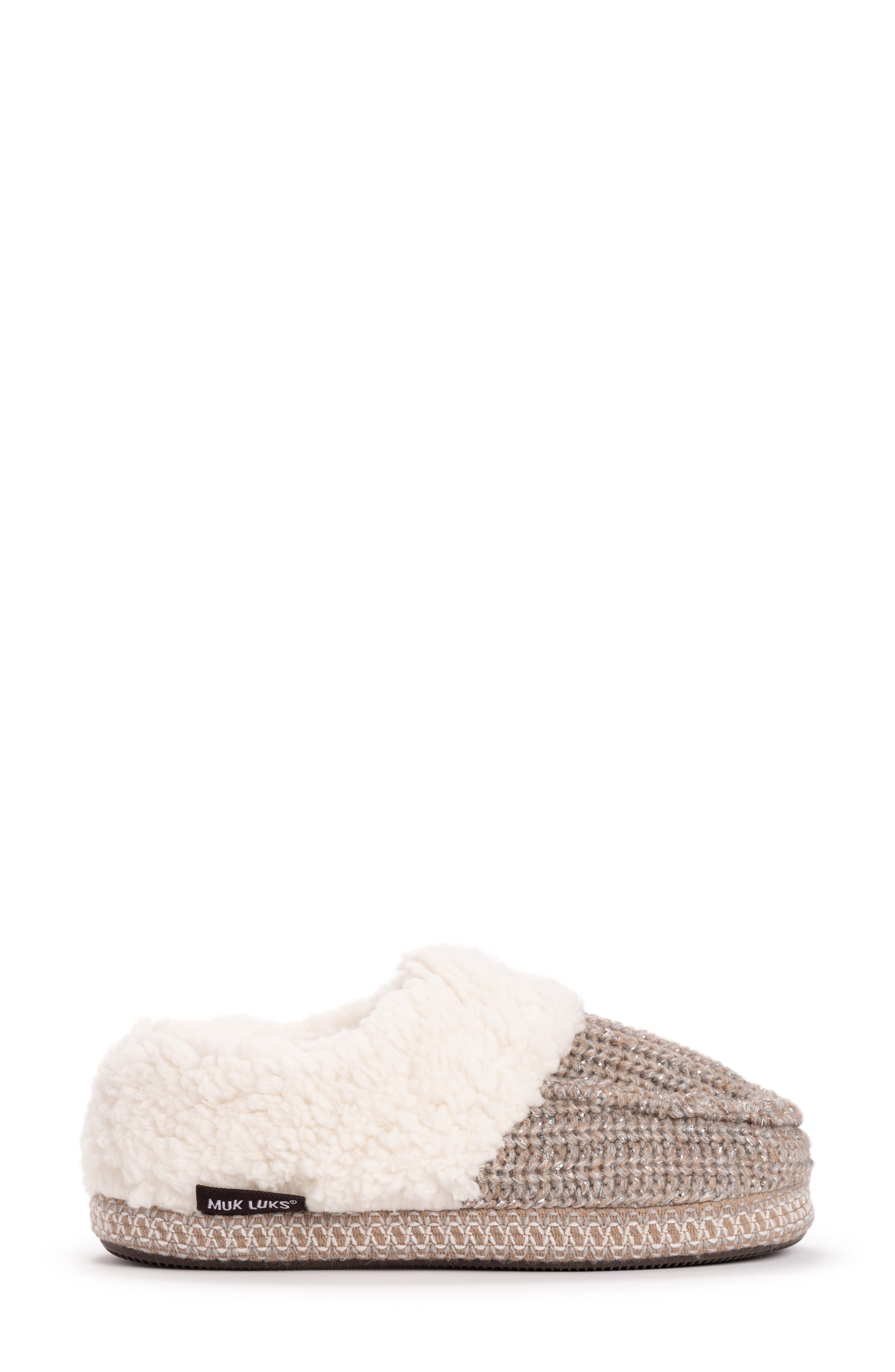 MUK LUKS Moselle Faux Shearling Clog Slipper, Alternate, color, 