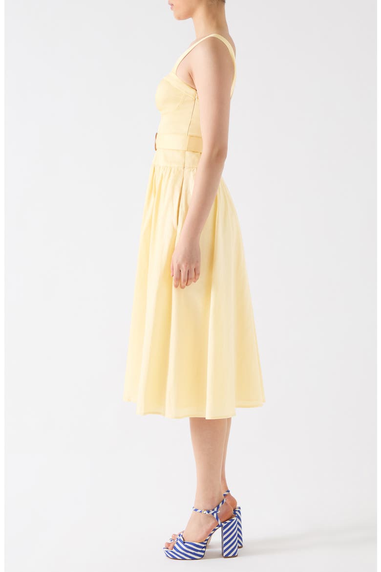 Alessia Bustier Fit & Flare Dress, Alternate, color, YELLOW