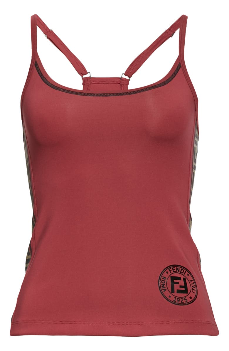 Fendi Sport Logo Racerback Tank, Alternate, color,