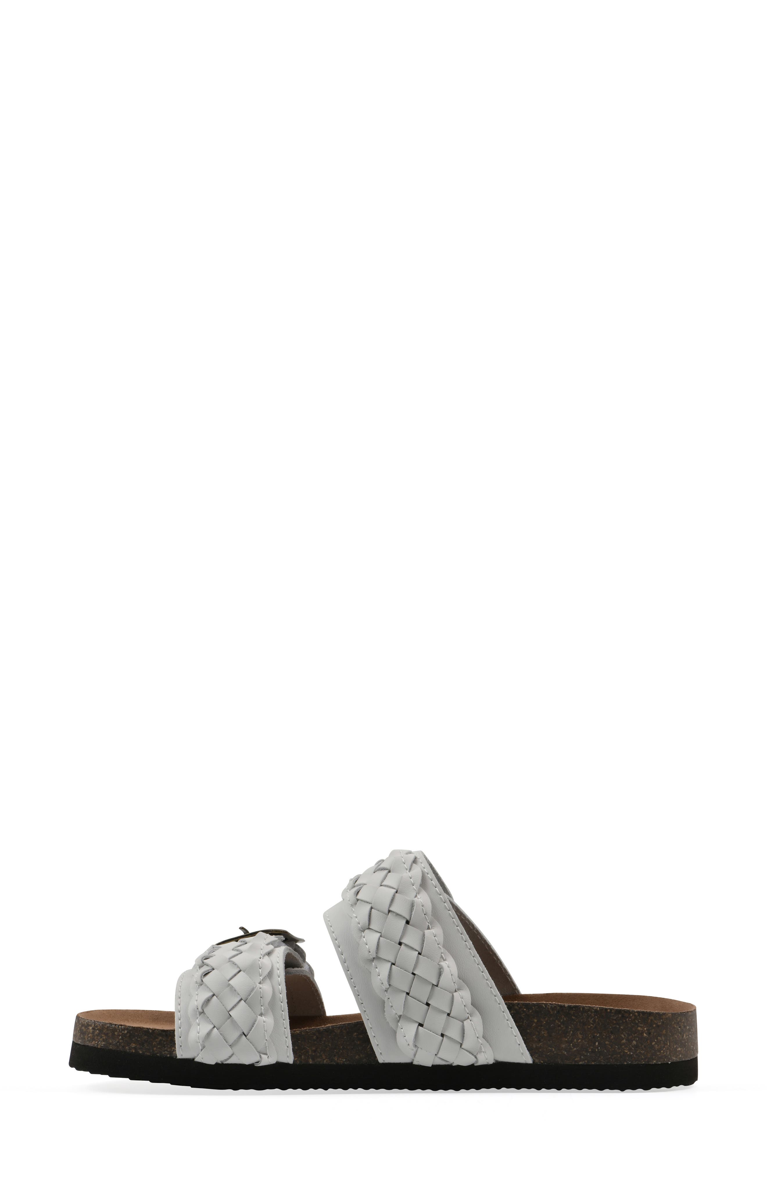 CLIFFS BY WHITE MOUNTAIN Hey Hey Slide Sandal, Alternate, color, White Leather