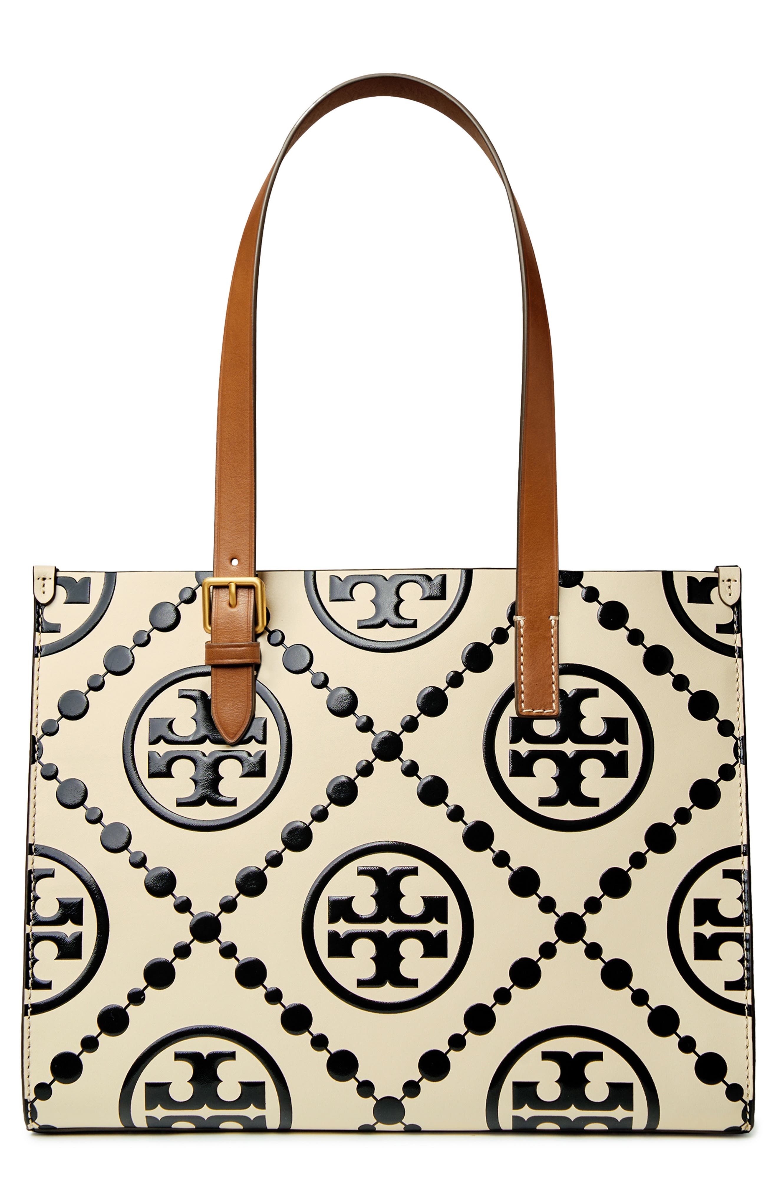 Tory Burch Small T Monogram Contrast Embossed Tote, Main, color, 