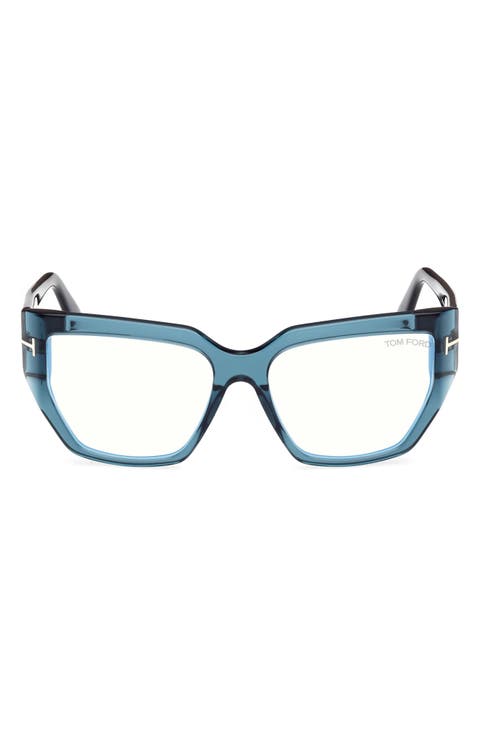 54mm Square Blue Light Blocking Optical Glasses