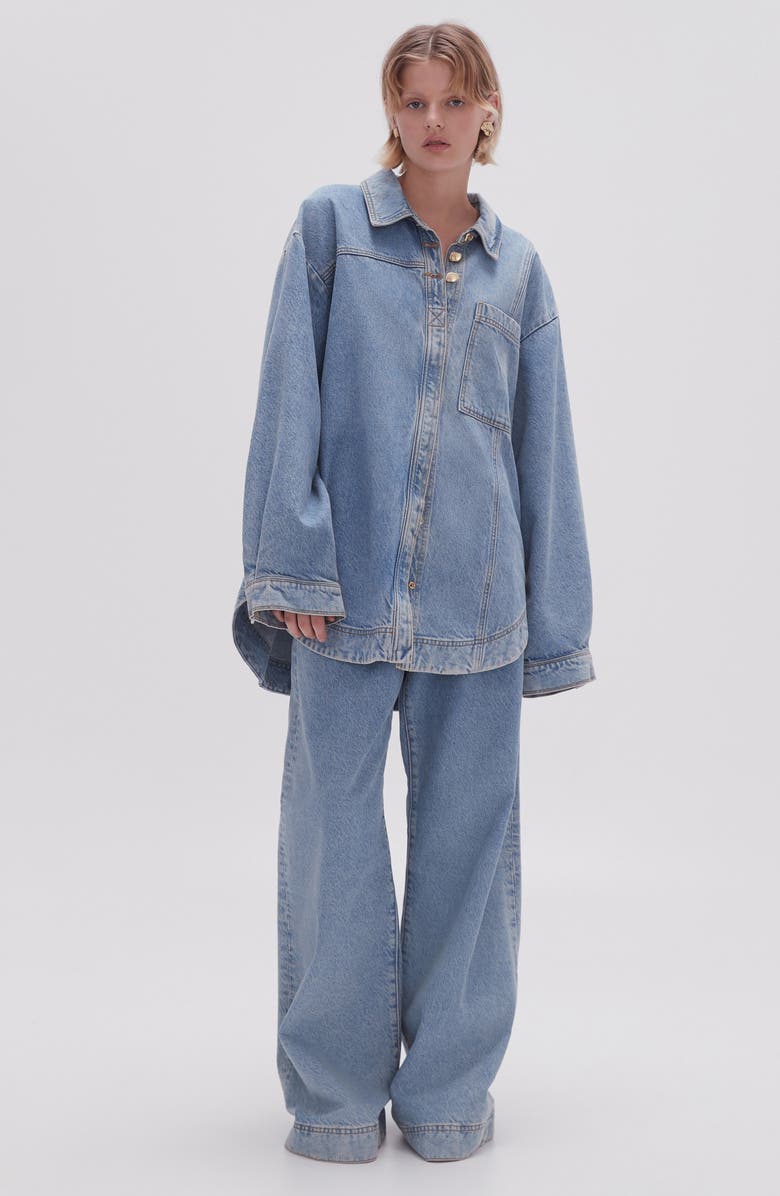Aje Attraction Oversize Denim Shirt, Alternate, color,