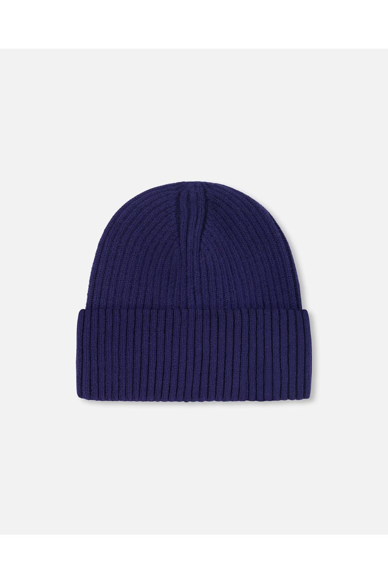 Gender Inclusive Rib Knit Beanie Hat, Alternate, color, Navy Blue