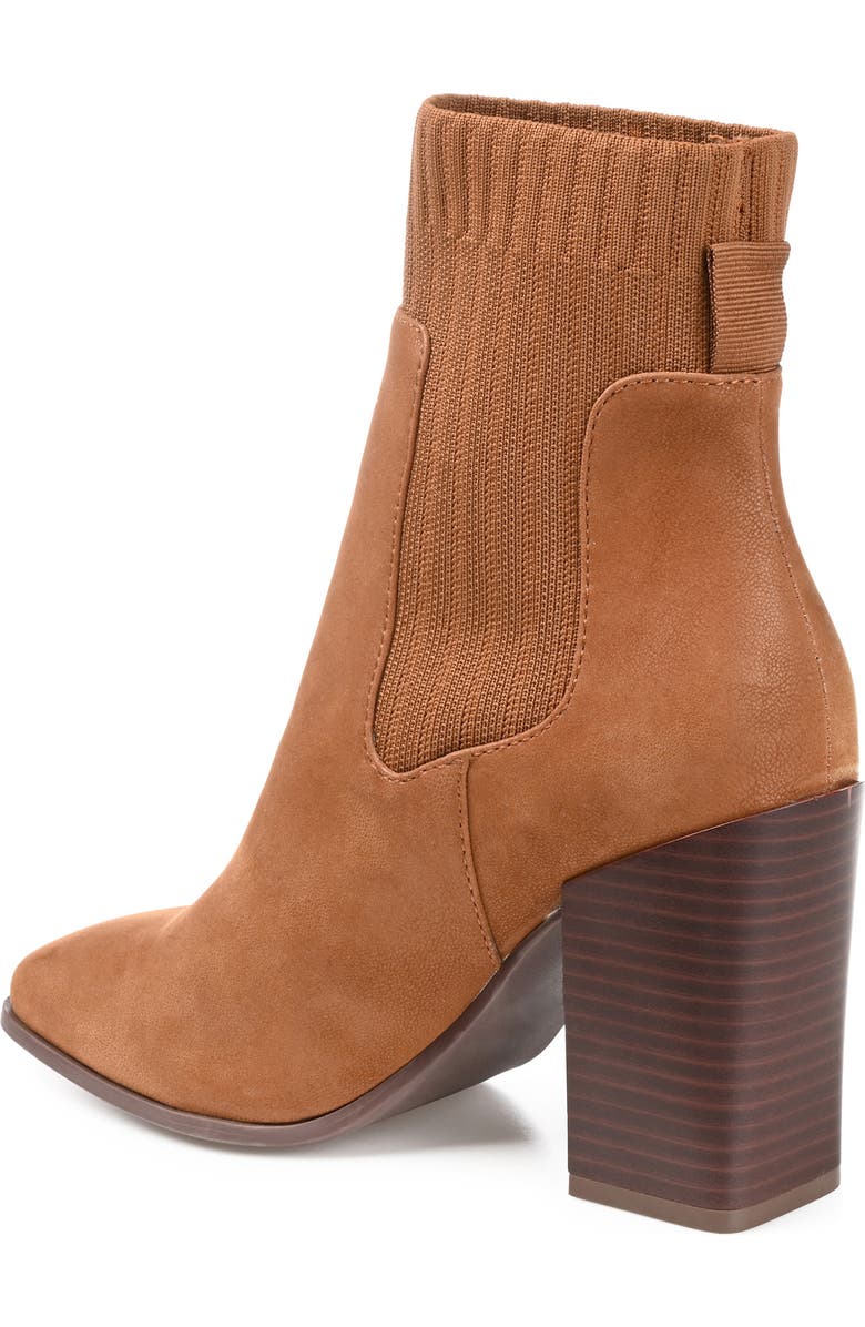 Journee Collection Adalia Block Heel Bootie, Alternate, color, Cognac