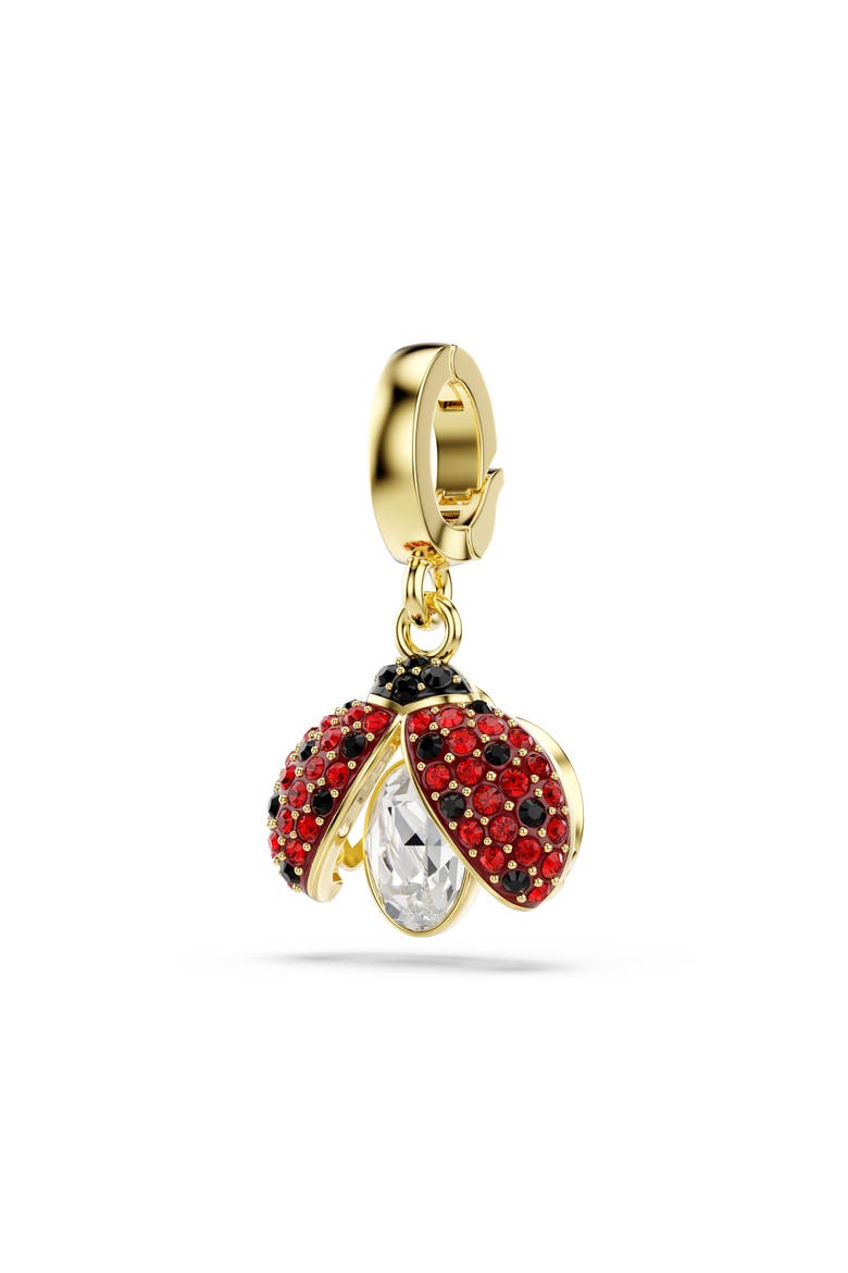Idyllia Crystal Ladybug Charm, Alternate, color, RED/ GOLD