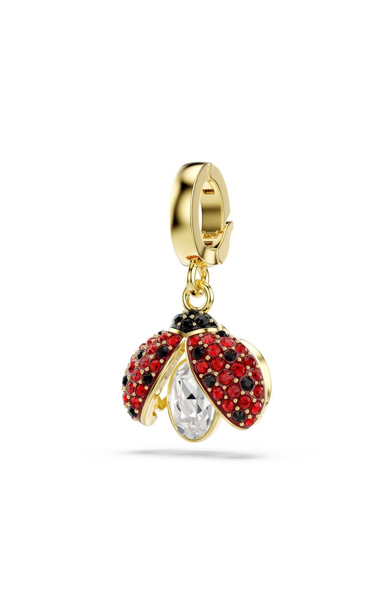 Swarovski Idyllia Crystal Ladybug Charm, Alternate, color, Red/ Gold