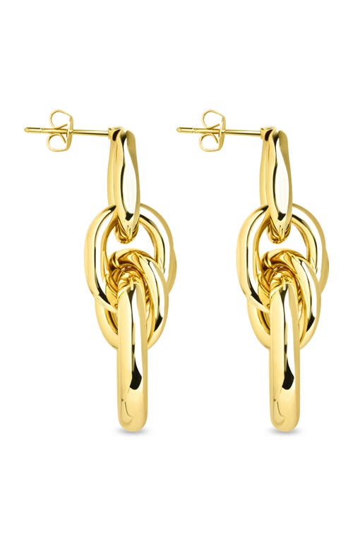 Sterling Forever Tegan Door Knocker Drop Earrings In Gold