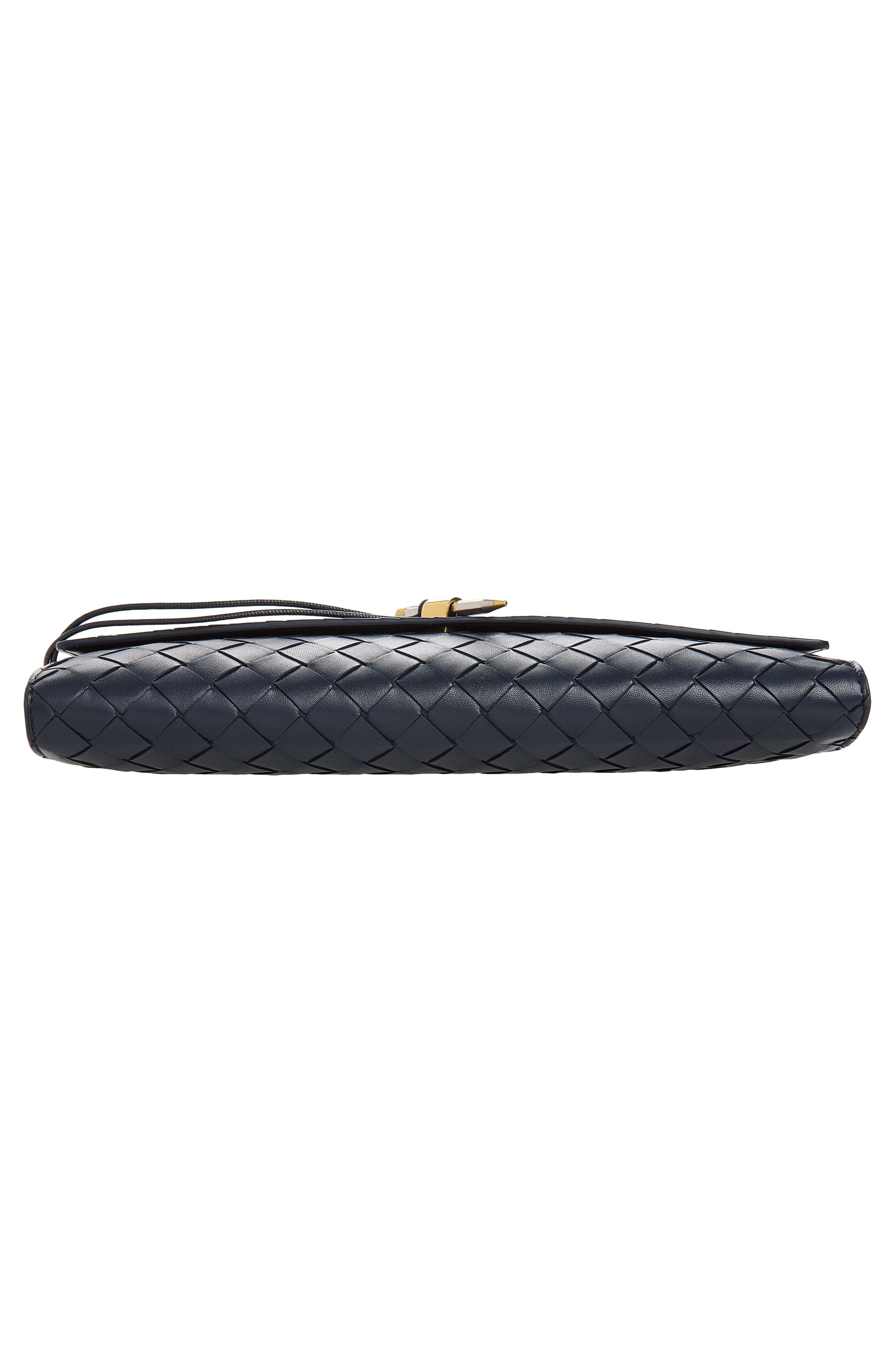 Intrecciato Pouch, Alternate, color, 4348 MIDNIGHT-BRASS V-S