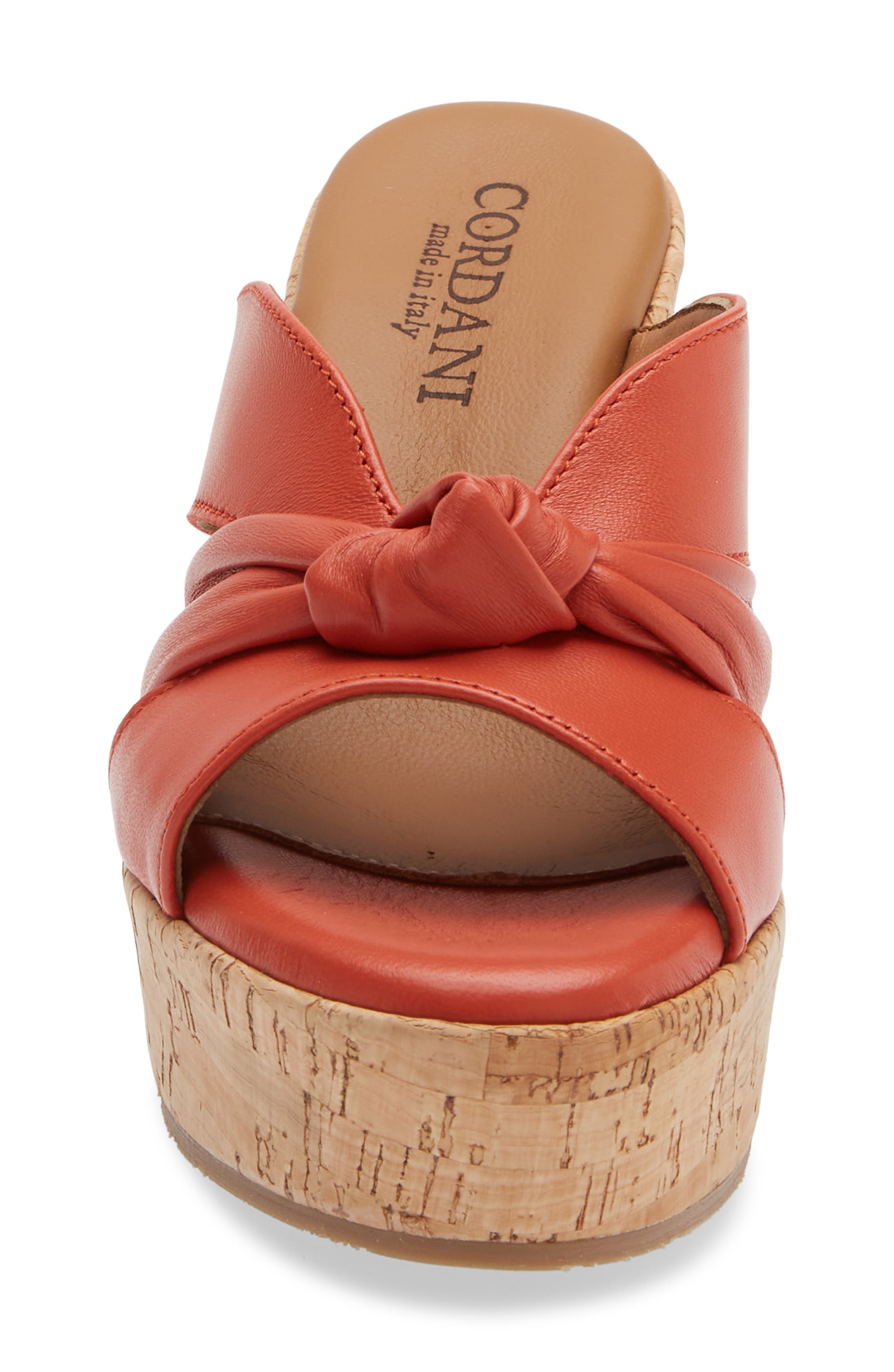 Cordani Dumont Platform Wedge Slide Sandal, Alternate, color, Mango Leather