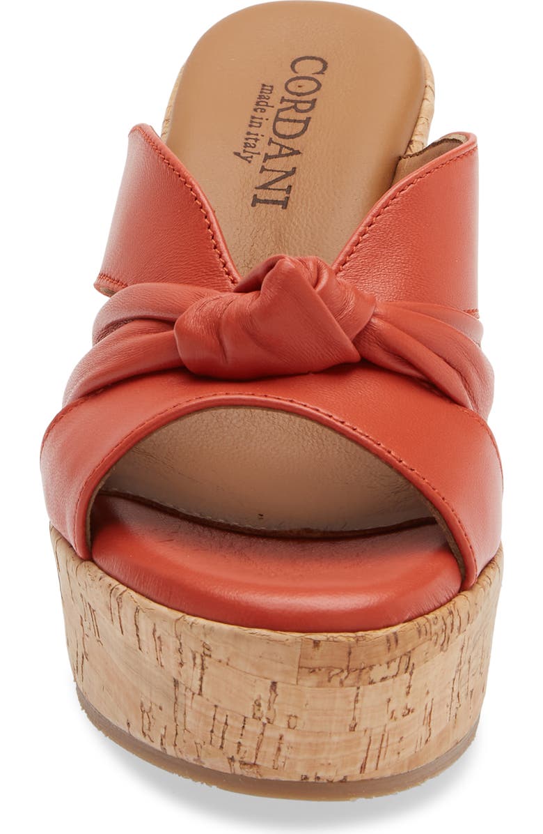 Cordani Dumont Platform Wedge Slide Sandal, Alternate, color, Mango Leather
