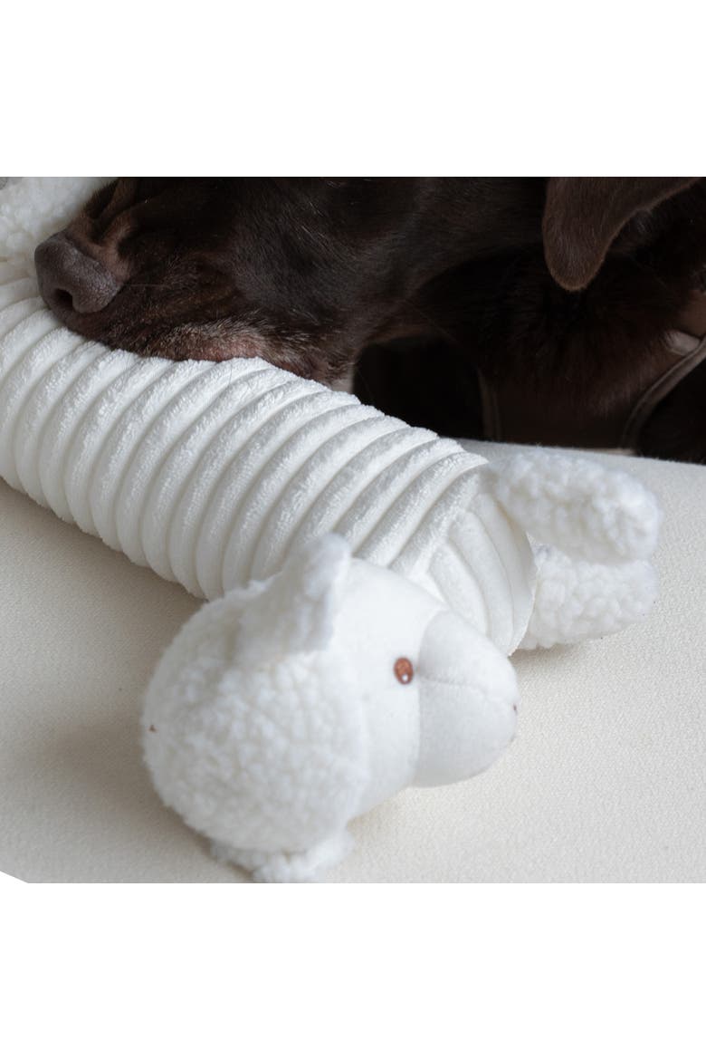 Plushie Sheep Squeak & Crinkle Dog Toy, Alternate, color, White