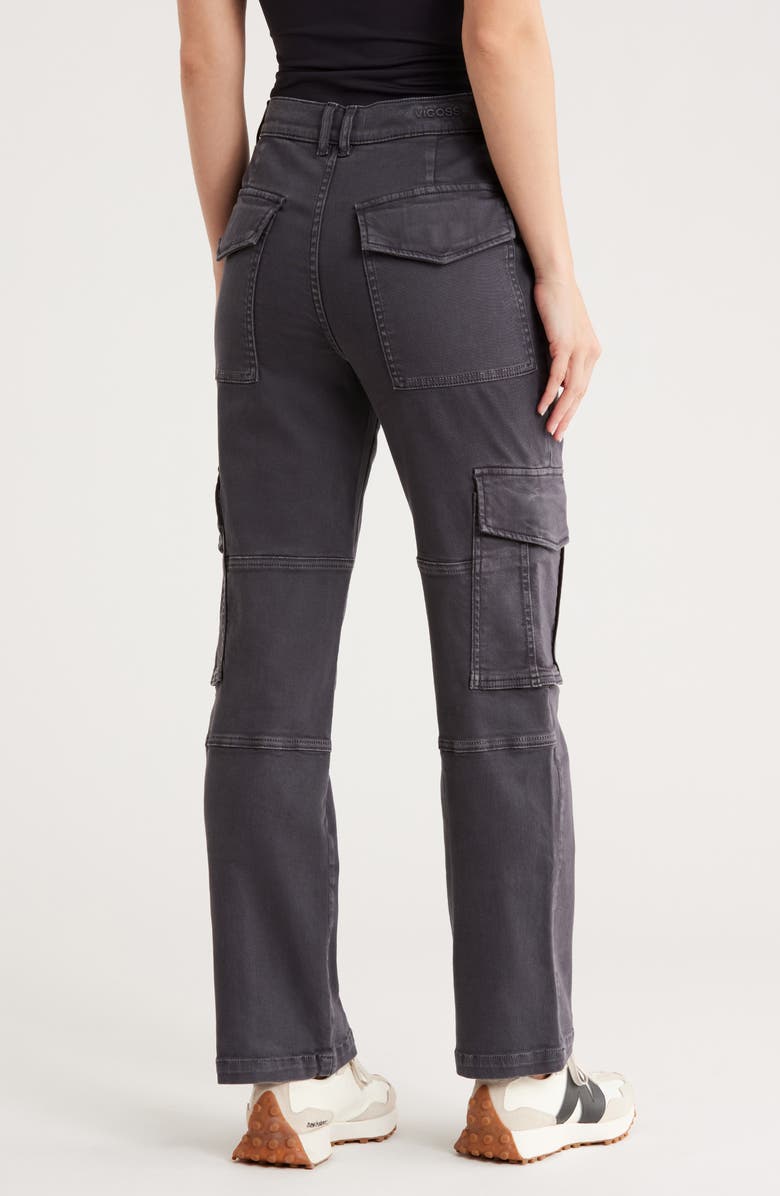 Vigoss High Waist Straight Leg Twill Cargo Pants, Alternate, color, 