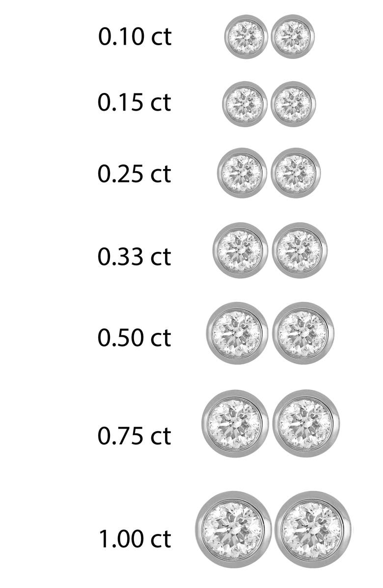 Bony Levy 14K Gold Bezel Set Diamond Stud Earrings - 0.15 ctw, Alternate, color,