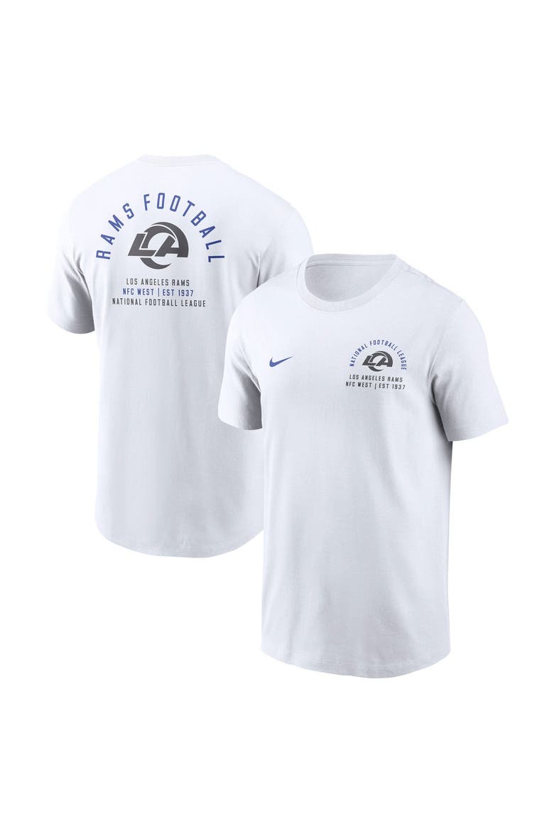 Men's Nike White Los Angeles Rams Split Logo T-Shirt, Main, color, White