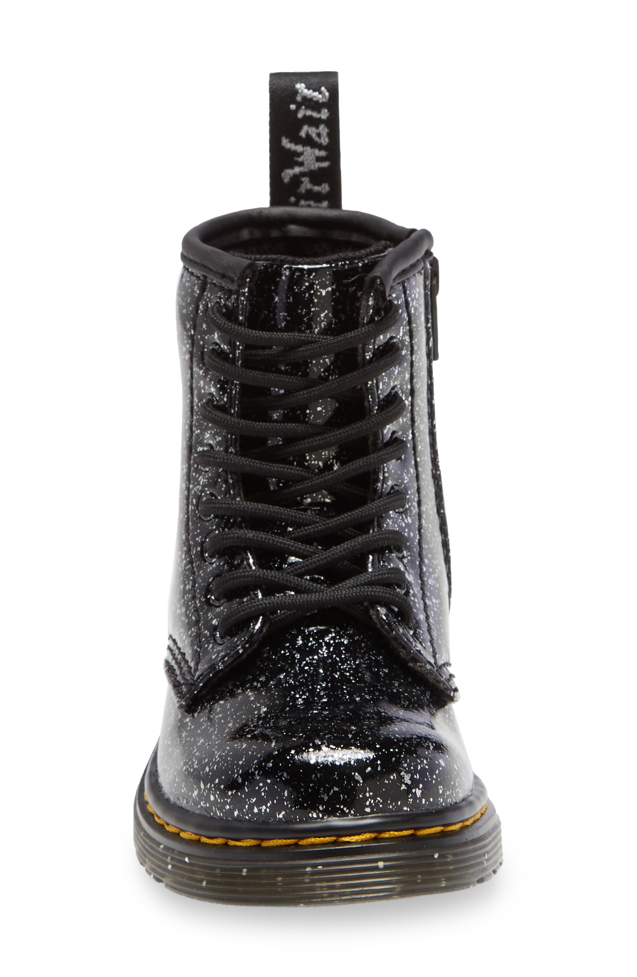 1460 Glitter Cosmo Boot, Alternate, color, BLACK