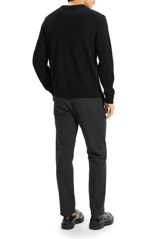 Theory Hilles Cashmere Crewneck Sweater In Black