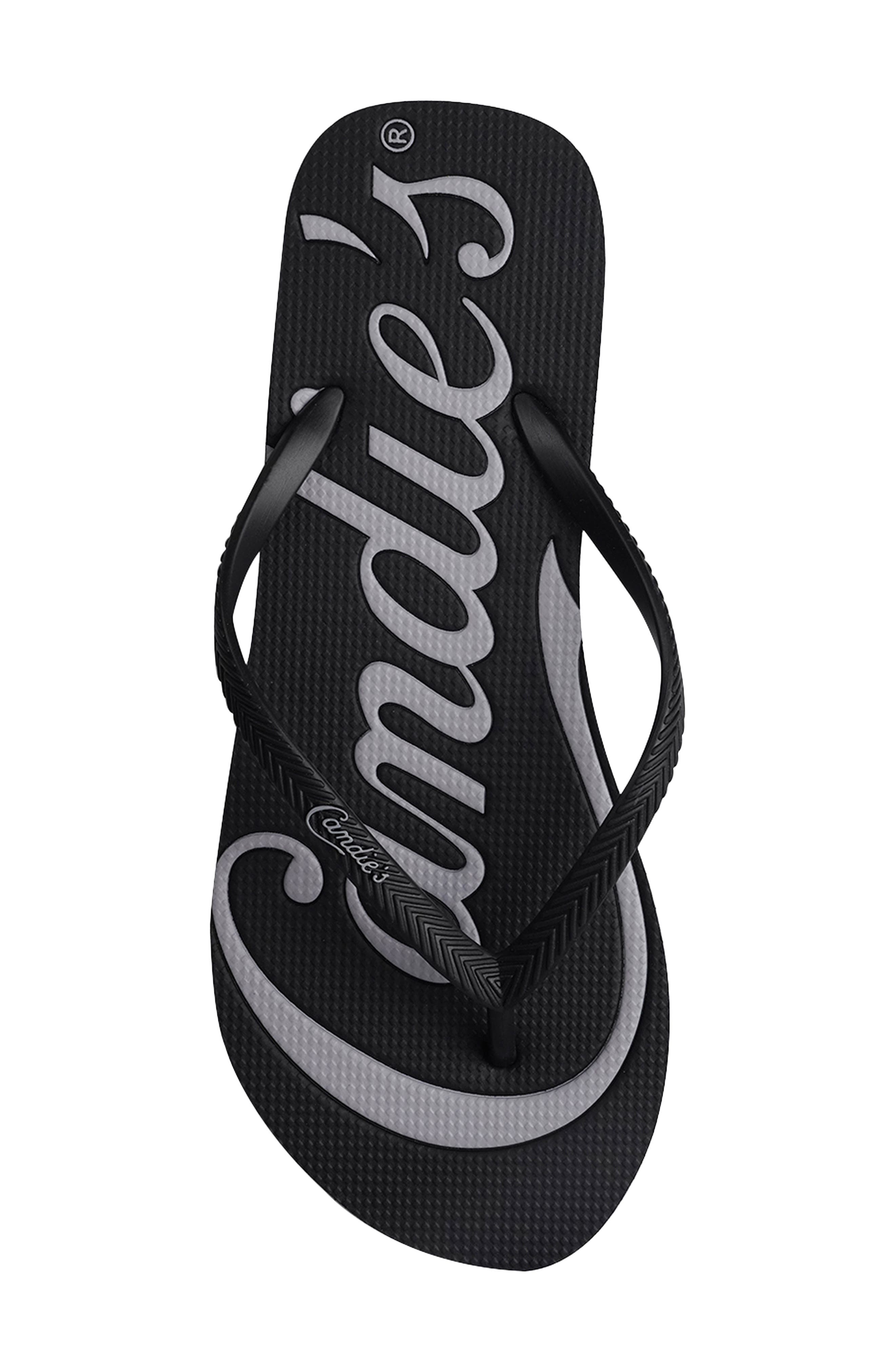 Candie's Reedley Flip Flop, Alternate, color, Black