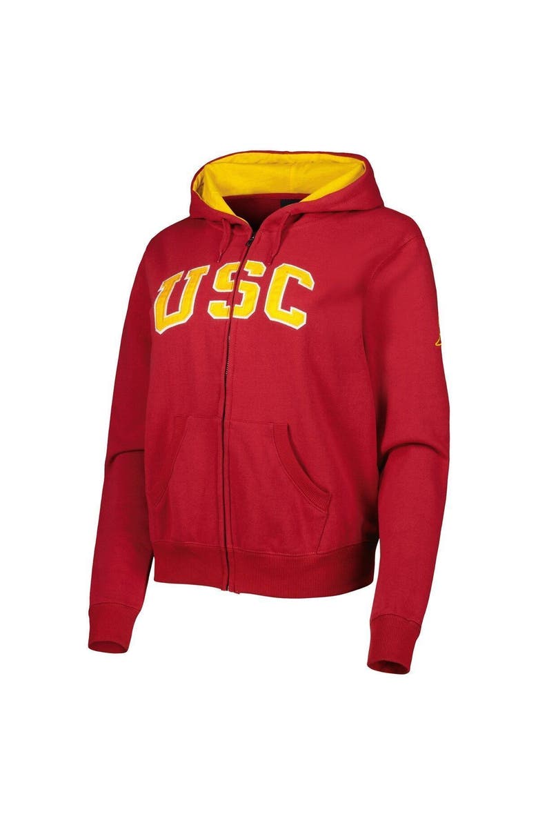 COLOSSEUM Women's Colosseum Cardinal USC Trojans Arched Name Full-Zip Hoodie, Alternate, color,