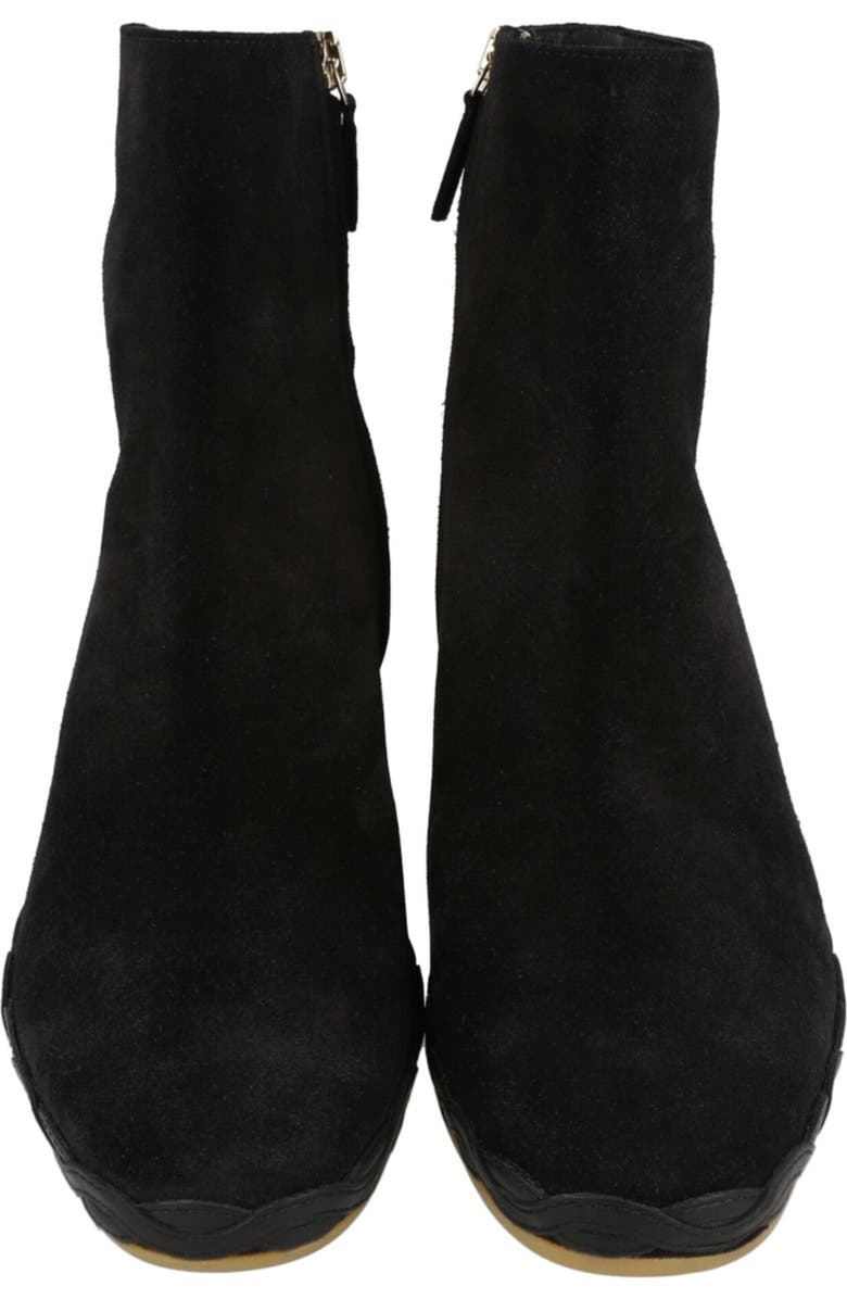 FERRAGAMO Canaria Suede Espadrille Wedge Boot, Alternate, color, Black