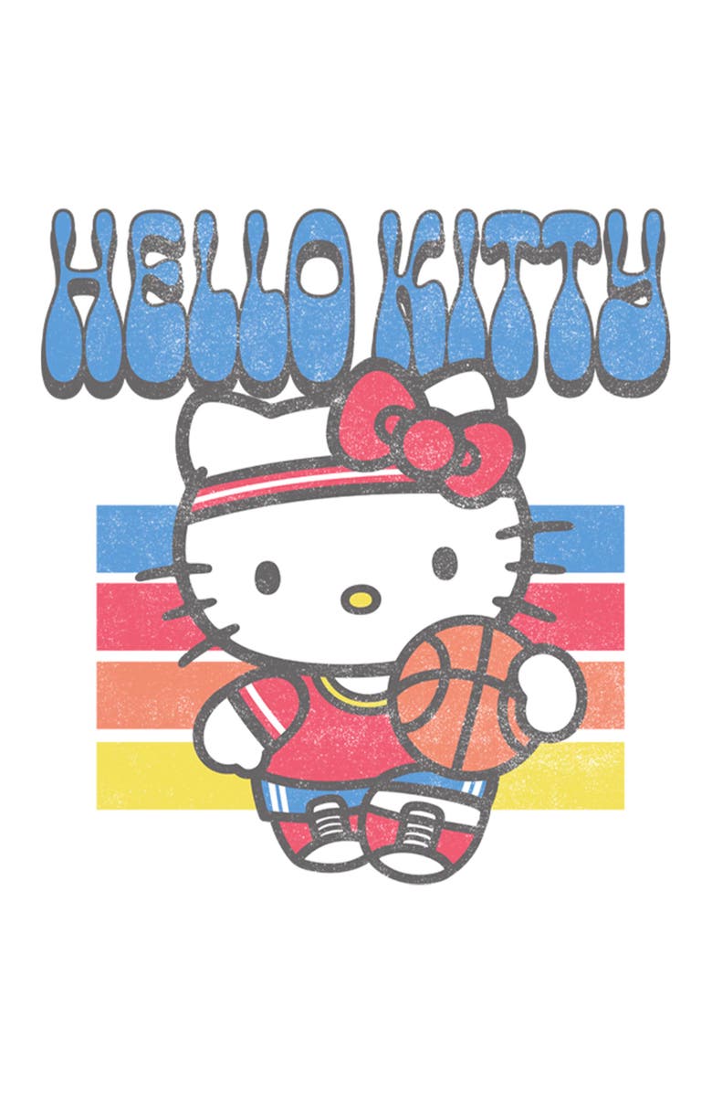 Hello Kitty Men's Hello Kitty Retro and Sports Hello Kitty  Graphic T-Shirt, Alternate, color, White