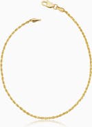 Oradina 14K Gold Roman Rope Anklet