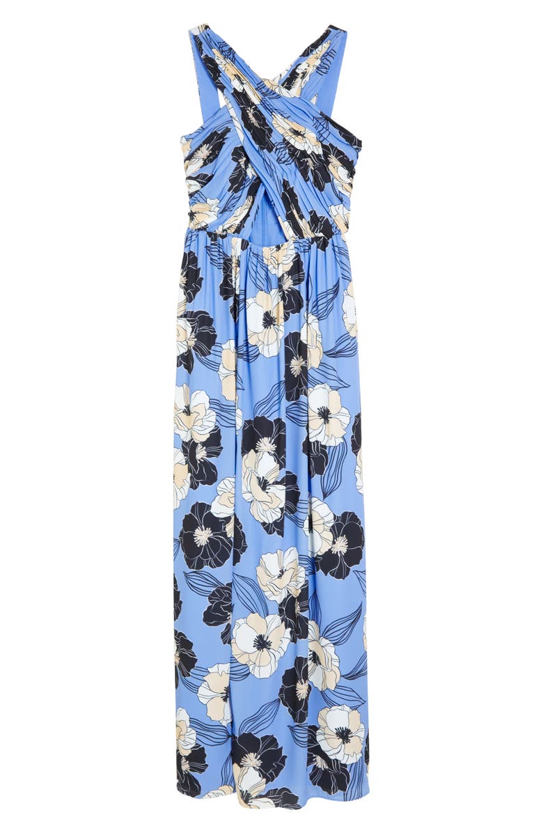 Dress the Population Rose Print Cutout Maxi Dress, Alternate, color, 