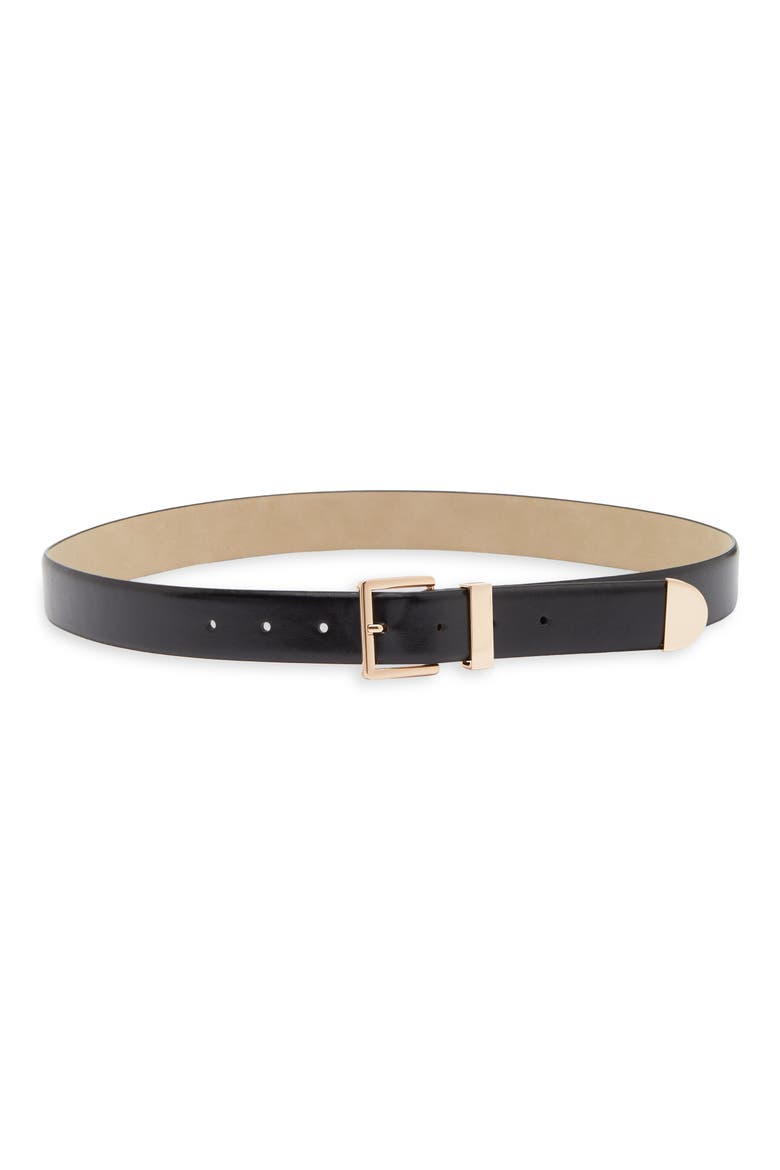 Square Buckle Belt, Main, color, BLACK GOLD