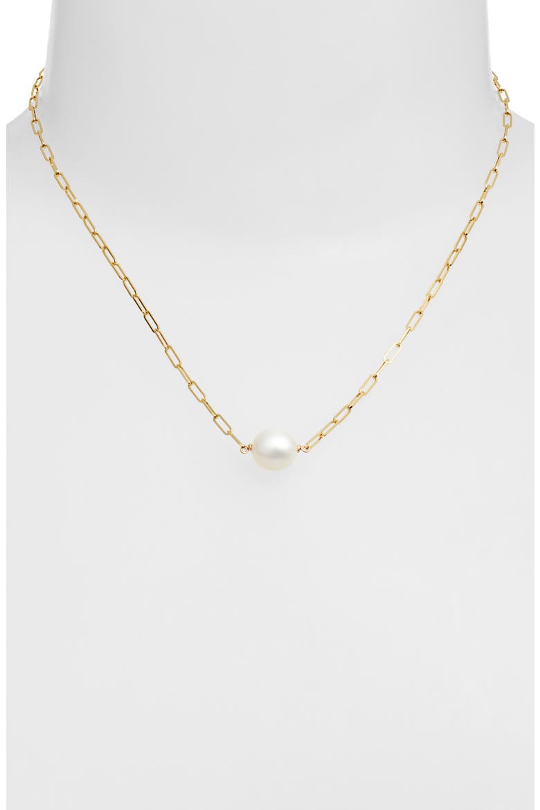 Cultured Pearl Pendant Necklace, Alternate, color, PEARL/ 14K YELLOW GOLD