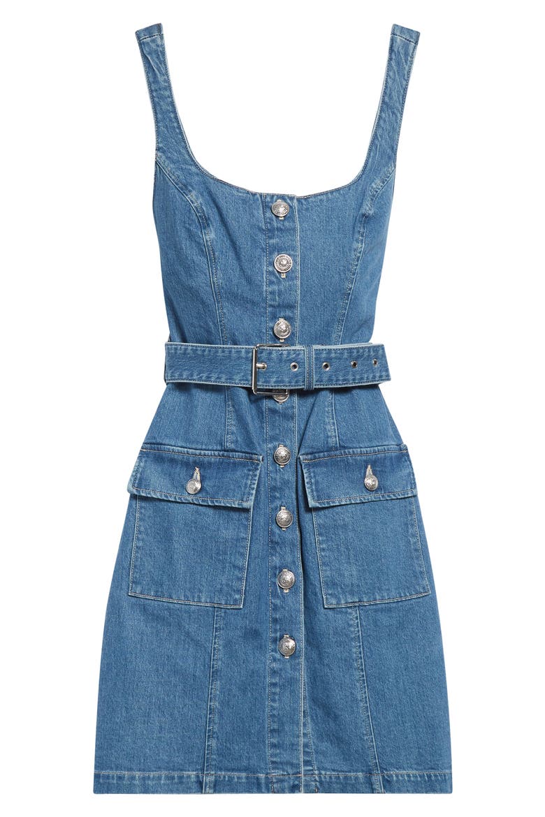 Midy Belted Sleeveless Denim Minidress, Alternate, color, TIPTON