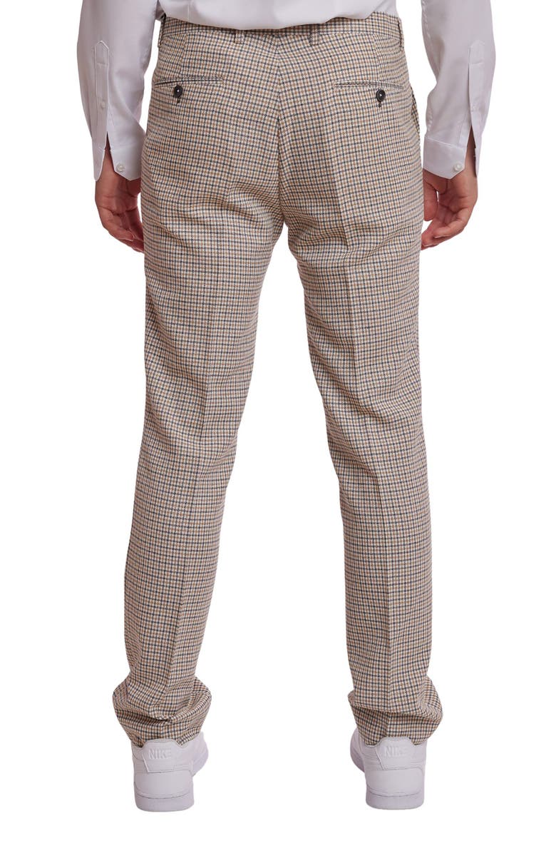 PAISLEY & GRAY Downing Slim Flat Front Check Dress Pants, Alternate, color, 
