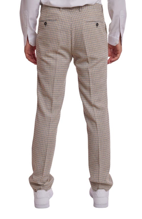 Paisley & Gray Downing Slim Flat Front Check Dress Pants In Gray