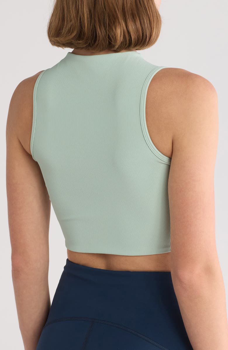 SPANX<sup>®</sup> Contour Rib Mock Neck Crop Tank, Alternate, color, 