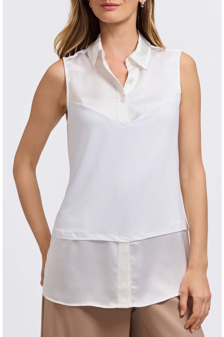 Sasha Sleeveless Layering Tunic, Main, color, WHITE