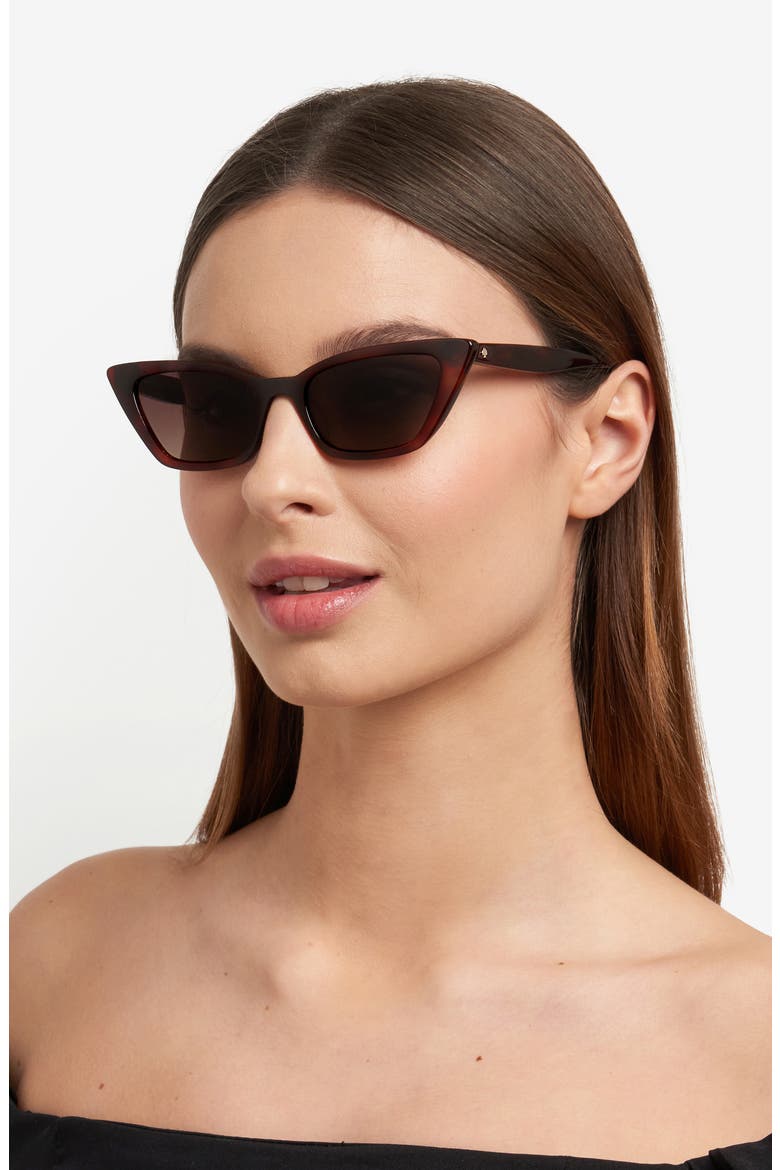 genell 52mm gradient cat eye sunglasses, Alternate, color, HAVANA/ BROWN SF