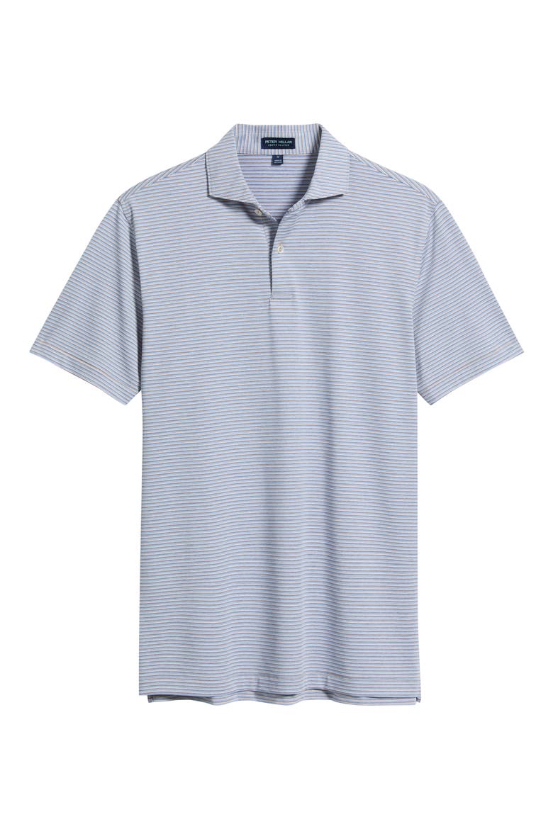 Timbre Stripe Crown Crafted Performance Jersey Golf Polo, Alternate, color, LIGHT NUTMEG