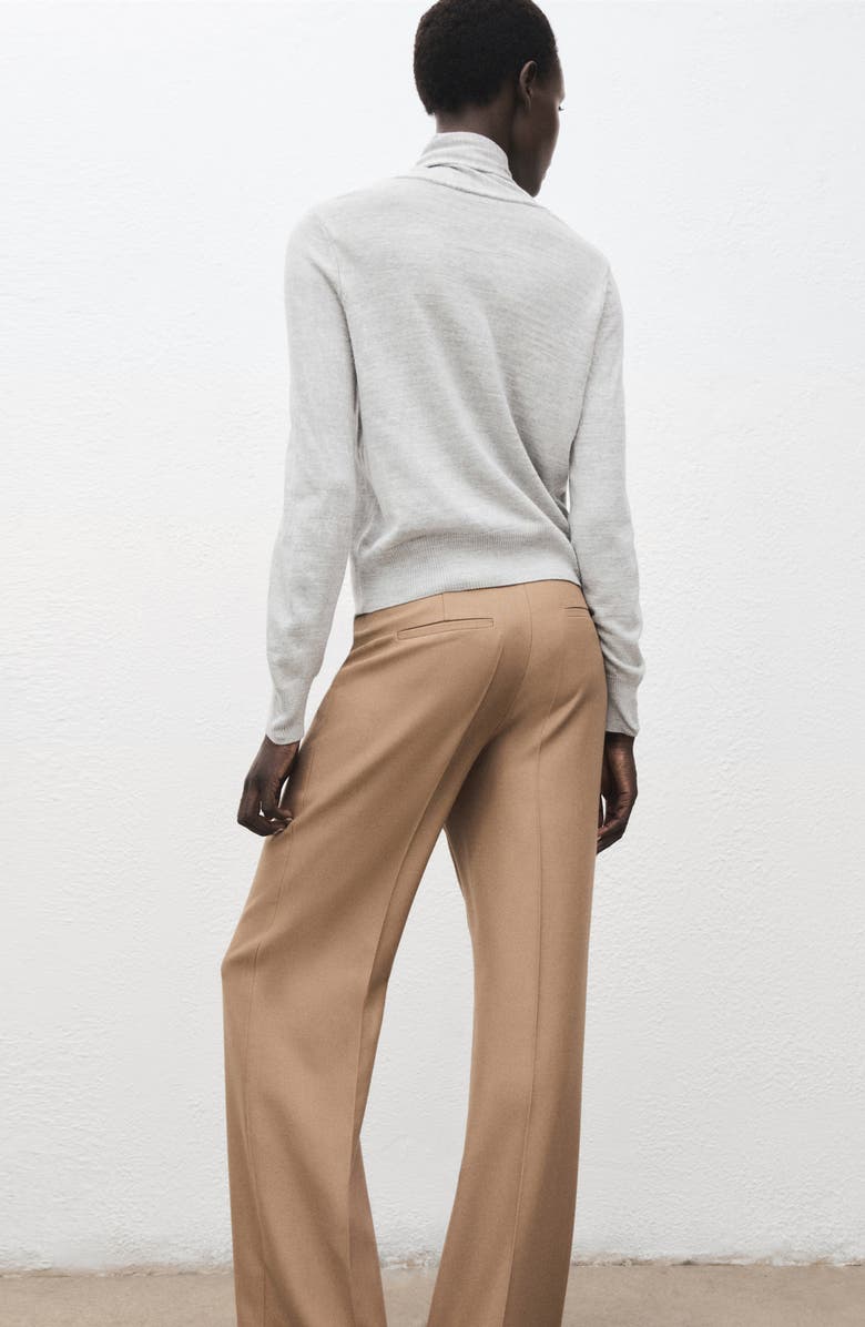 MANGO Knotted Turtleneck Sweater, Alternate, color, Grey